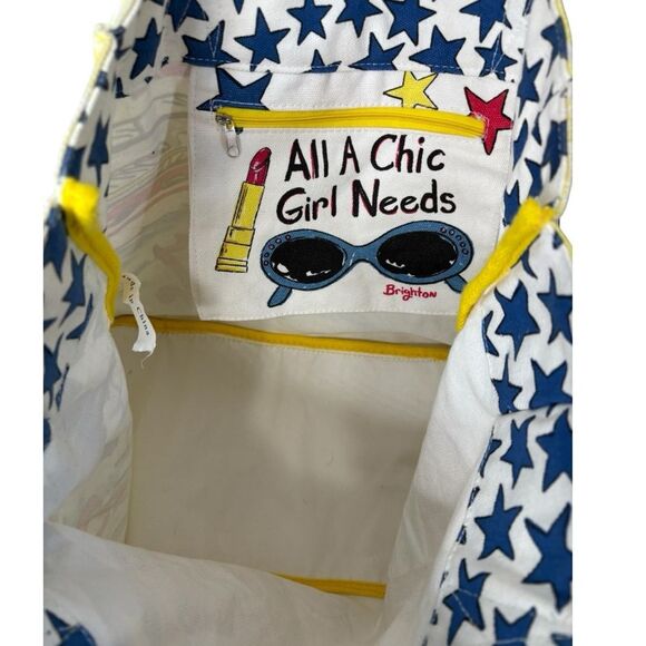 Brighton Chic Ahoy Large Tote Canvas Hand-Printed  Nautical Sea Ocean - Picture 5 of 5